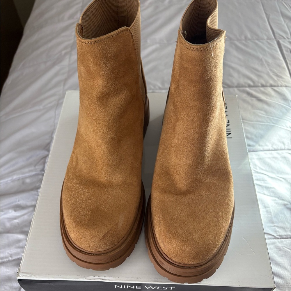 Nine West Dark Natural Ankle Boots